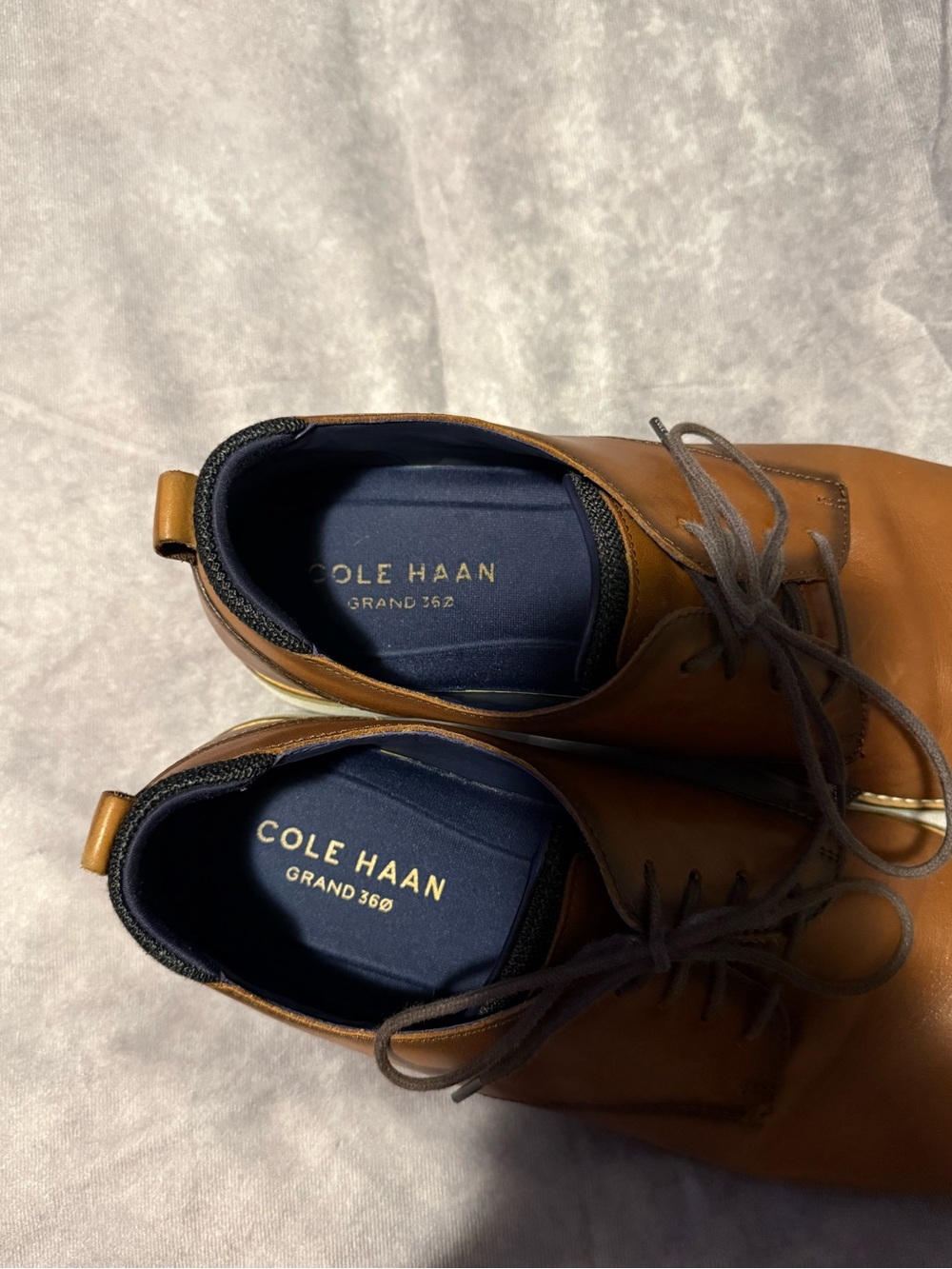Cole Haan Men's Casual Brown Leather Derby Shoes - Picture 7 of 9